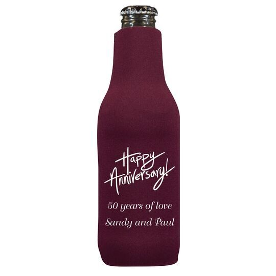 Fun Happy Anniversary Bottle Huggers